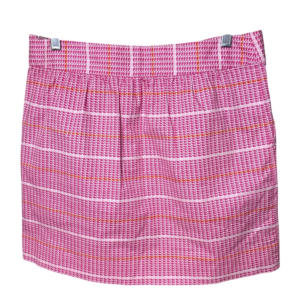 Vineyard Vines Womens Whale Stripe Skirt Rhododendron Pink Orange Mini Sz 8 NEW - Picture 5 of 5